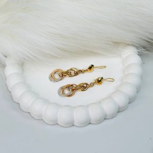 گوشواره طلا آویز اپل 3.730 گرم - 36640