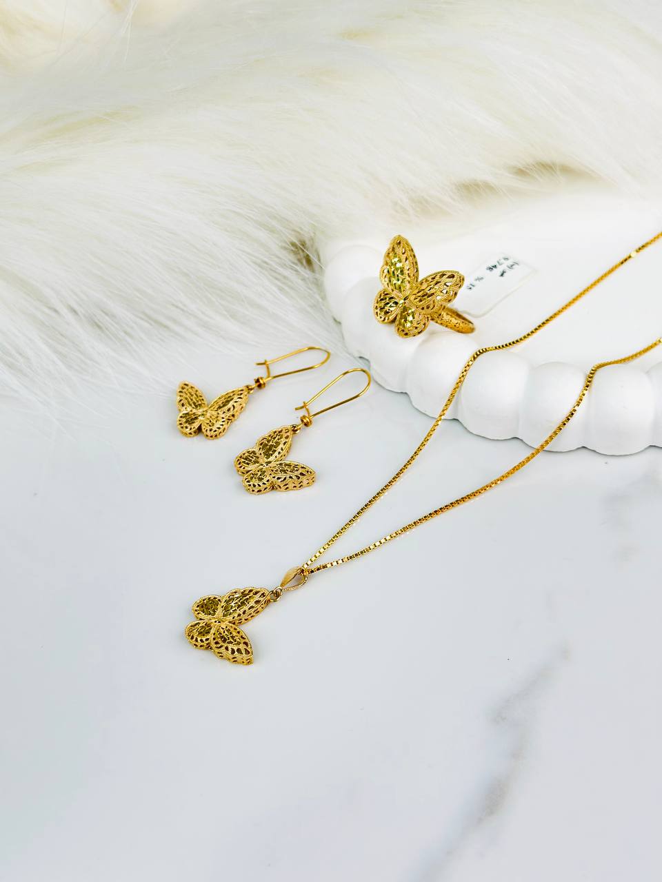 نیم ست طلا پروانه 10.280 گرم - 39850