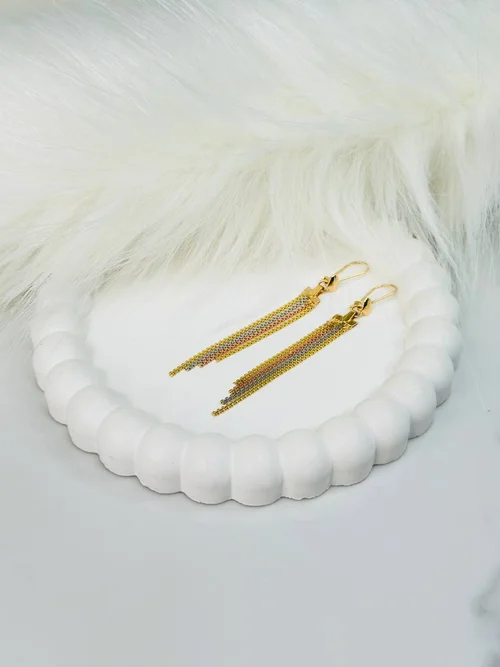 گوشواره طلا آویز ونزو 4.880 گرم - ۴۳۸۴۵