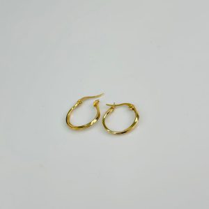 Violet hoop earrings