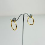 Violet hoop earrings