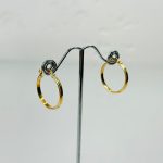 Violet hoop earrings